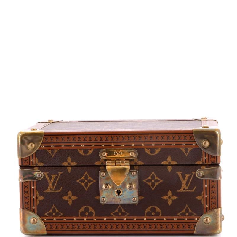 Louis Vuitton Coffret Tresor Jewelry Box Monogram Canvas: Measurements: Height 4.5", Width 9.5", Depth 9" . Condition: Pre-owned - Fair,Brand: Louis Vuitton,Exterior Material: Canvas Coated,Style: Jewelry Boxes,Exterior Color: Brown,Department: Women,Size: