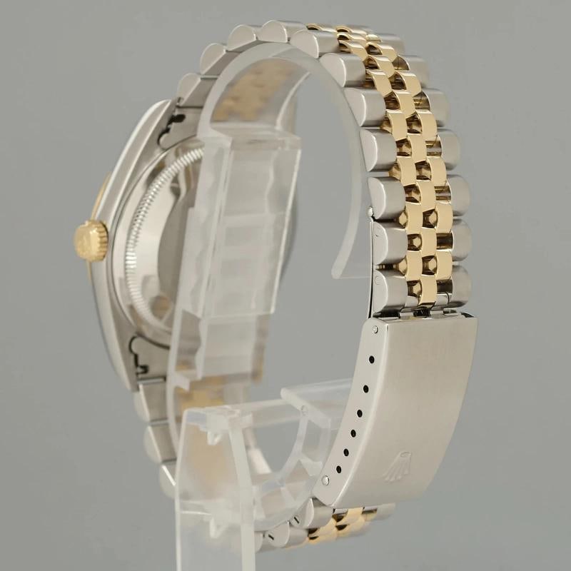 MINT Rolex DateJust 16233 Two Tone Yellow Gold Jubilee Silver Arabic Dial Watch - 4