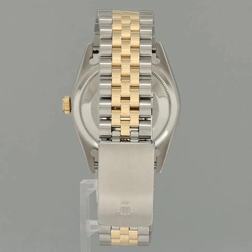 MINT Rolex DateJust 16233 Two Tone Yellow Gold Jubilee Silver Arabic Dial Watch - 5
