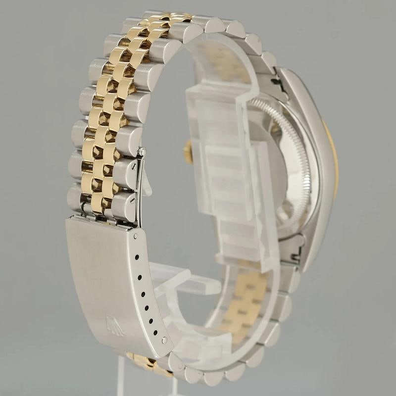 MINT Rolex DateJust 16233 Two Tone Yellow Gold Jubilee Silver Arabic Dial Watch - 6