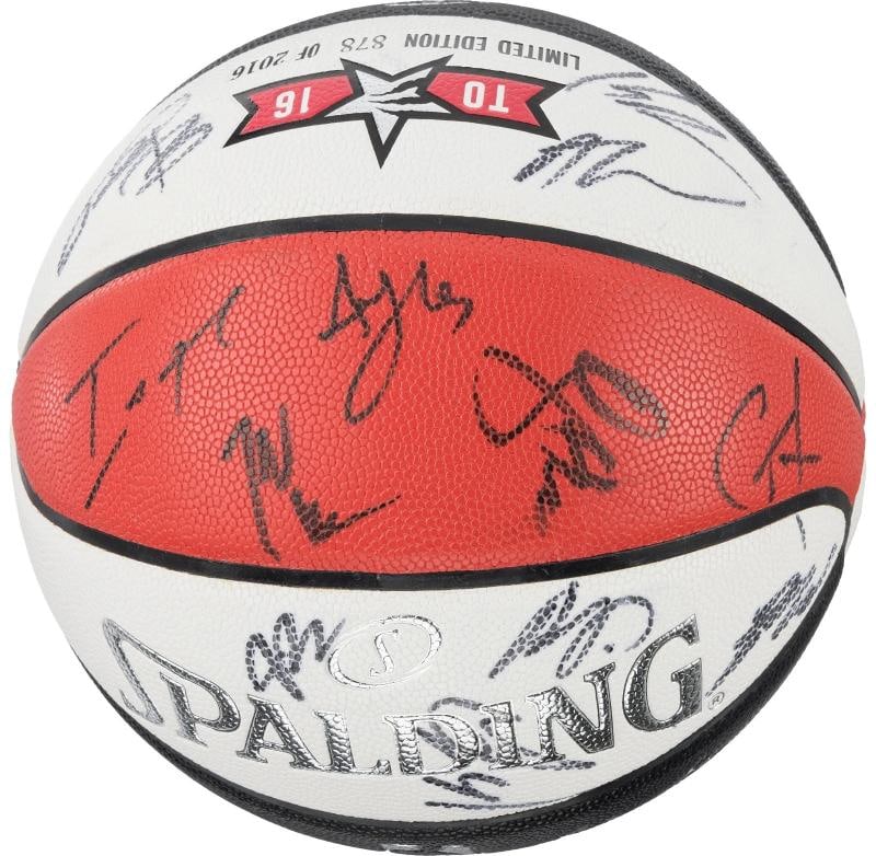 2016 All Star Game Team Signed Basketball Kobe Bryant Final AS Game Beckett COA - 7
