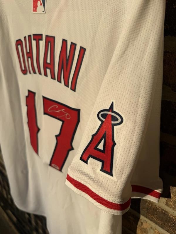 Shohei Ohtani Signed Official Nike Angels Baseball Jersey (PSA LOA) - 9