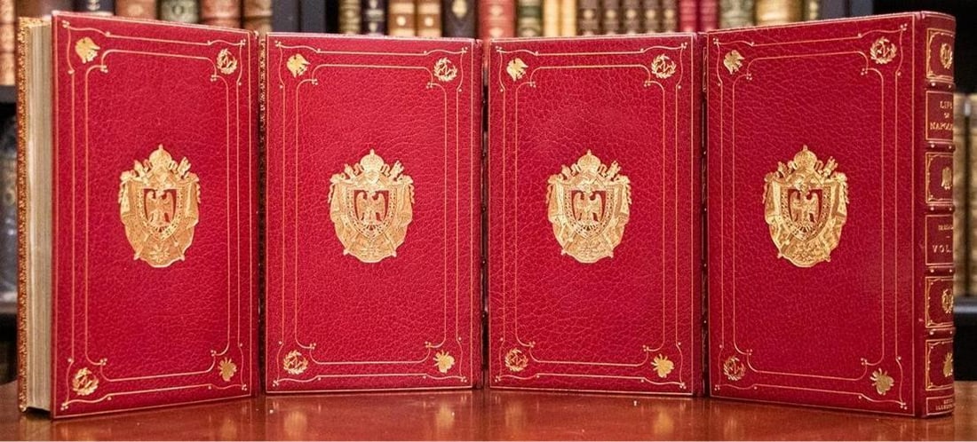 Ireland / c1830 Life of Napoleon Bound by Bayntun Extra Illustrated Color Plates - 10