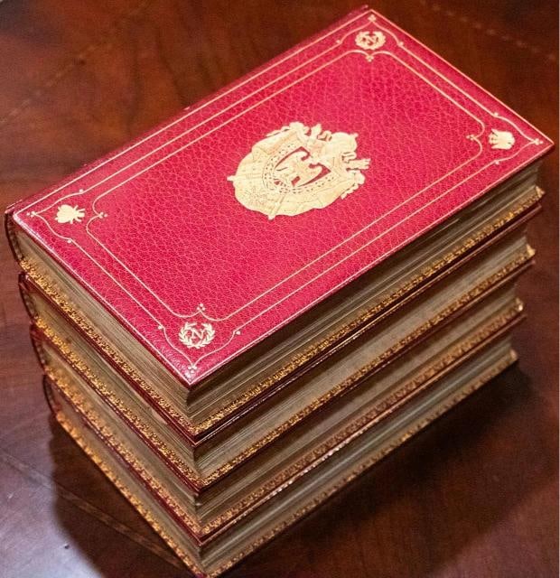 Ireland / c1830 Life of Napoleon Bound by Bayntun Extra Illustrated Color Plates - 14