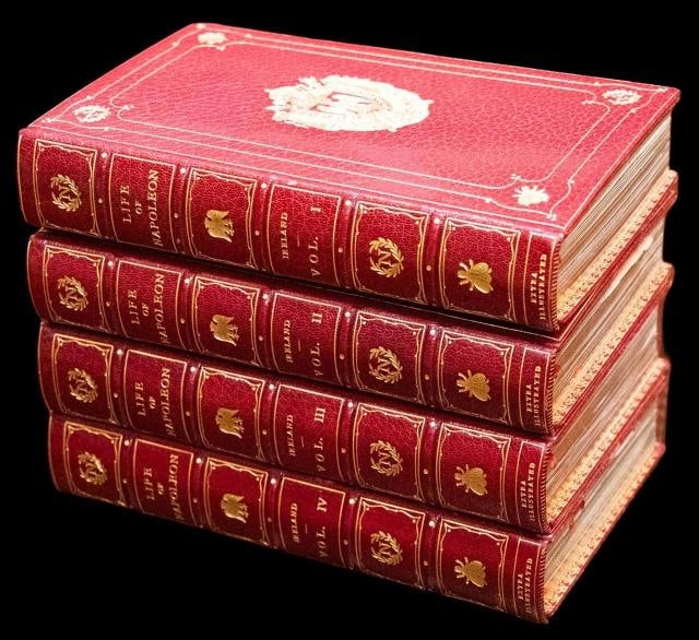Ireland / c1830 Life of Napoleon Bound by Bayntun Extra Illustrated Color Plates - 5