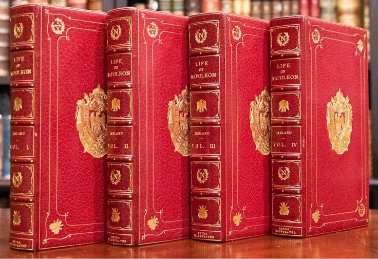 Ireland / c1830 Life of Napoleon Bound by Bayntun Extra Illustrated Color Plates - 6