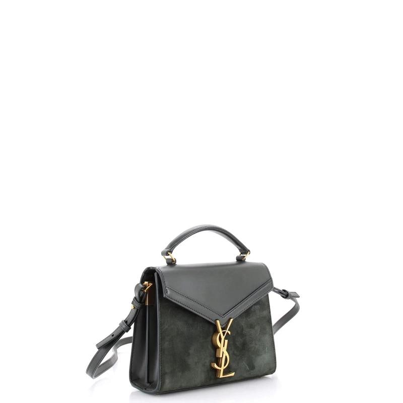 Saint Laurent Cassandra Top Handle Bag Leather and Suede Mini - 2