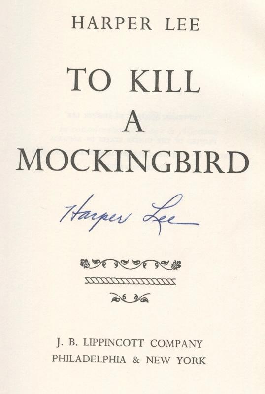 Harper Lee ~ Signed To Kill a Mockingbird 1960 1st Edition Autographed ~ PSA DNA: Country of Origin: United States,Industry: Entertainment,Signed: Yes,Autograph Authentication: Professional Sports (PSA/DNA),Original/Reproduction: Original