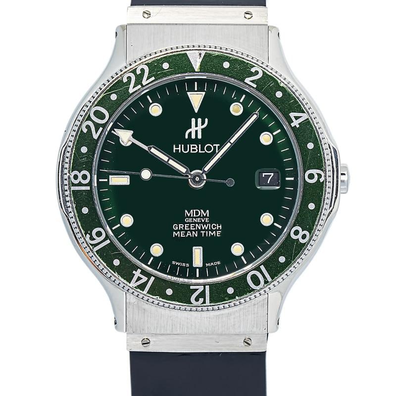 Hublot 1572 Classic MDM GREENWICH MEAN TIME Green Dial Watch 36mm - 2