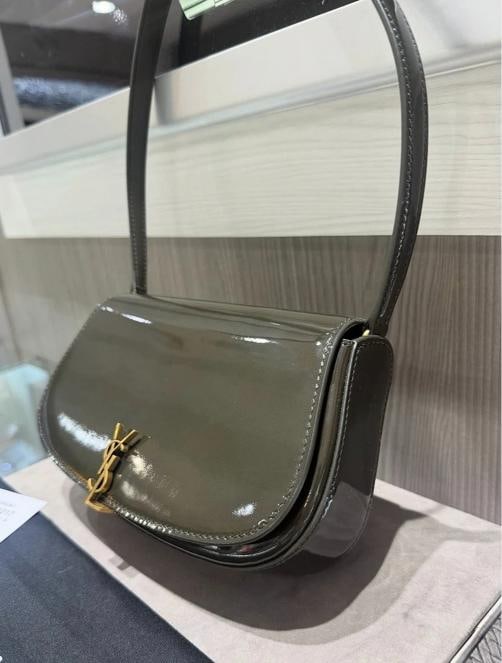 YSL Saint Laurent Mini Voltaire Shoulder Bag in Dark Vineyard Green - 4
