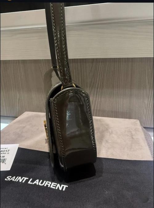 YSL Saint Laurent Mini Voltaire Shoulder Bag in Dark Vineyard Green - 6