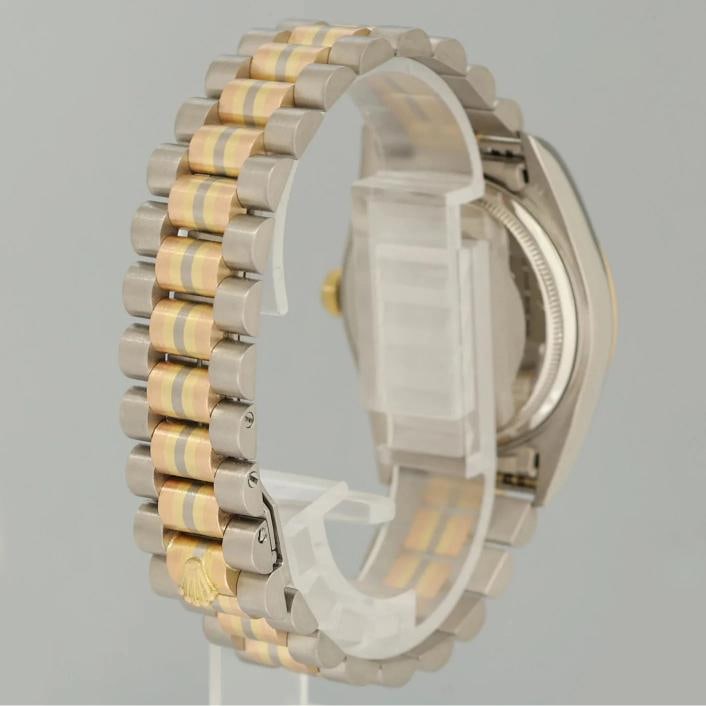 MINT Rolex President Day Date 18129 Champagne Diamond Quick Set Tridor Watch Box - 6