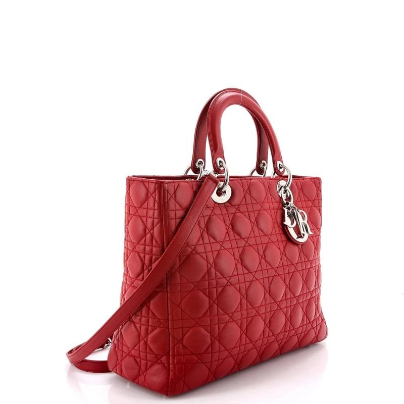 Christian Dior Lady Dior Bag Cannage Quilt Lambskin Large - 2