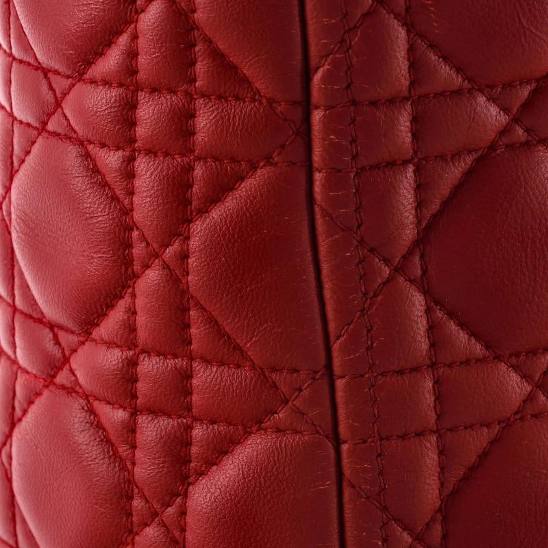 Christian Dior Lady Dior Bag Cannage Quilt Lambskin Large - 6
