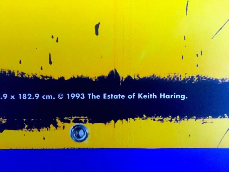 KEITH HARING ESTATE RARE 1993 LITHOGRAPH PRINT COLLECTOR POSTER " SMILE " 1981 - 7