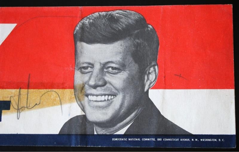 John F. Kennedy (JFK) Signed Campaign Bumper Sticker (JSA LOA) - 7