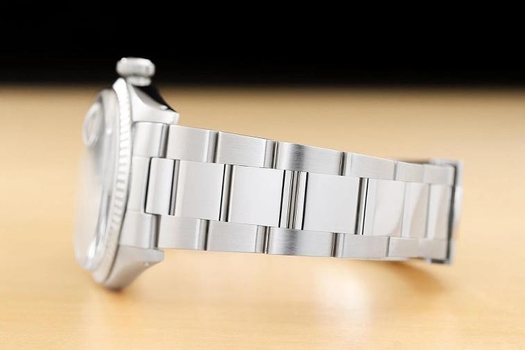ROLEX DATEJUST 1601 18K WHITE GOLD STAINLESS STEEL SILVER DIAL OYSTER BAND WATCH - 5