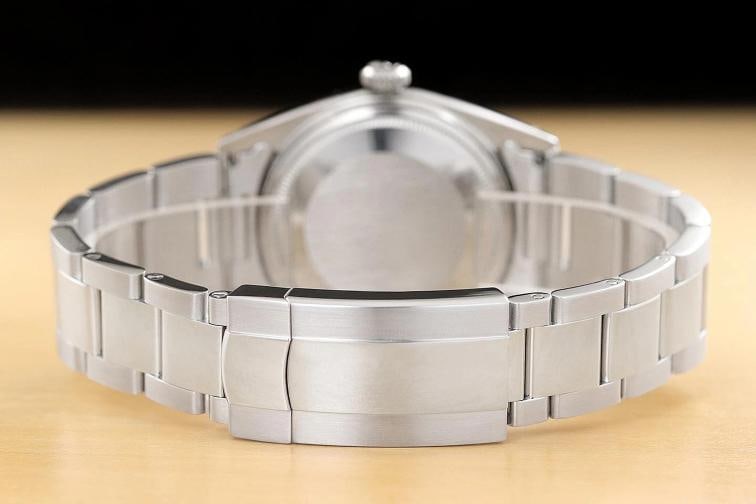 ROLEX DATEJUST 1601 18K WHITE GOLD STAINLESS STEEL SILVER DIAL OYSTER BAND WATCH - 6