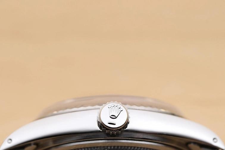 ROLEX DATEJUST 1601 18K WHITE GOLD STAINLESS STEEL SILVER DIAL OYSTER BAND WATCH - 9