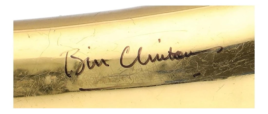 President Bill Clinton Signed Autographed Saxophone With JSA COA - 2