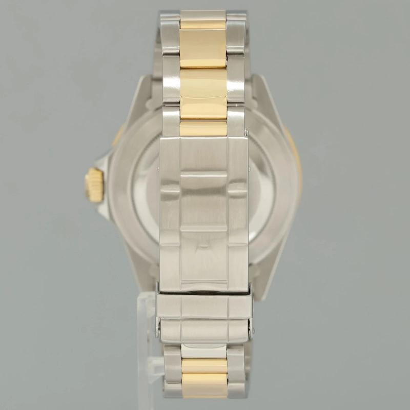 MINT Rolex Submariner 16613 Two Tone Yellow Gold Blue Serti Diamond 40mm Watch - 5
