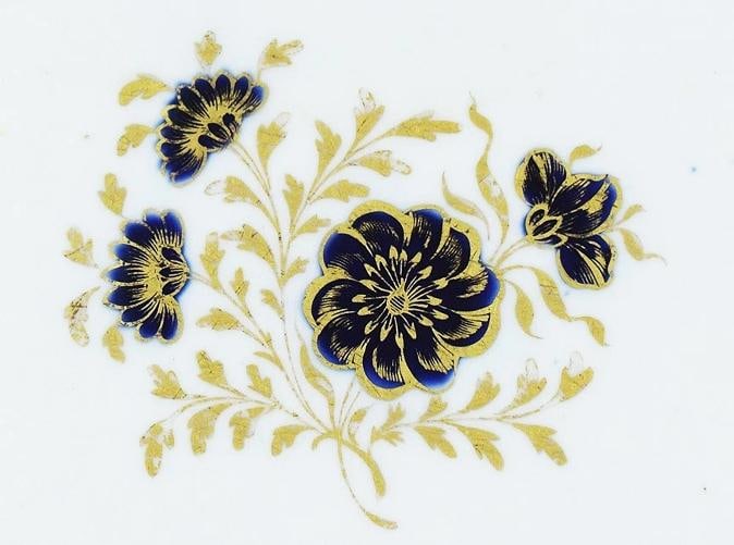 c1800-1825 Lovely set 13 Spode Cobalt Blue White & Gilt Dinner Plates - 4