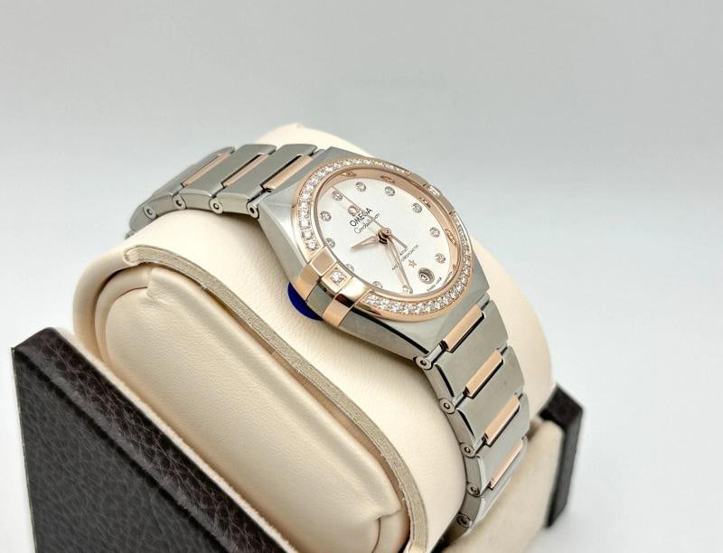 NEW 2026 Omega Constellation 131.25.29.20.52.001 Diamond Bezel 18K Gold Steel - 5