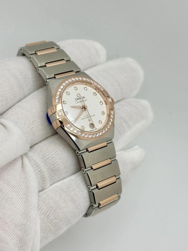 NEW 2026 Omega Constellation 131.25.29.20.52.001 Diamond Bezel 18K Gold Steel - 9