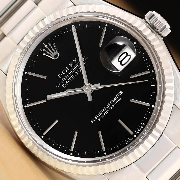 ROLEX MENS DATEJUST 16014 BLACK DIAL 18K WHITE GOLD STEEL WATCH w/ OYSTER BAND: Condition: Pre-owned - Excellent,Brand: Rolex,Gender: Men's,Style: Dress/Formal, Luxury: Dress Styles,Features: 12-Hour Dial, Acrylic Crystal, Chronometer, Screwdown Crown, Seconds Hand, Self-Winding,