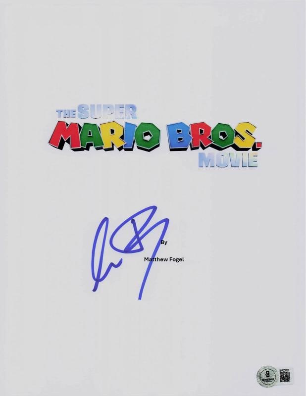 CHARLIE DAY SIGNED AUTOGRAPH THE SUPER MARIO BROS MOVIE FULL SCRIPT BECKETT BAS (1 of 1)