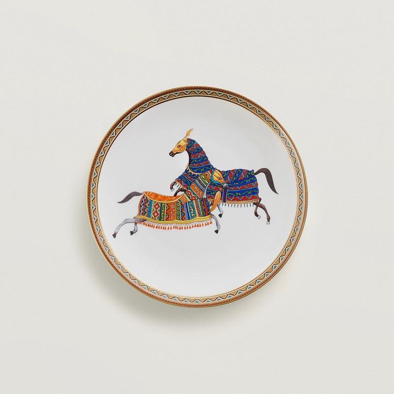 NEW HERMES CHEVAL D'ORIENT PAIR OF BREAD & BUTTER PLATES #P009812P BRAND NIB F/S - 2