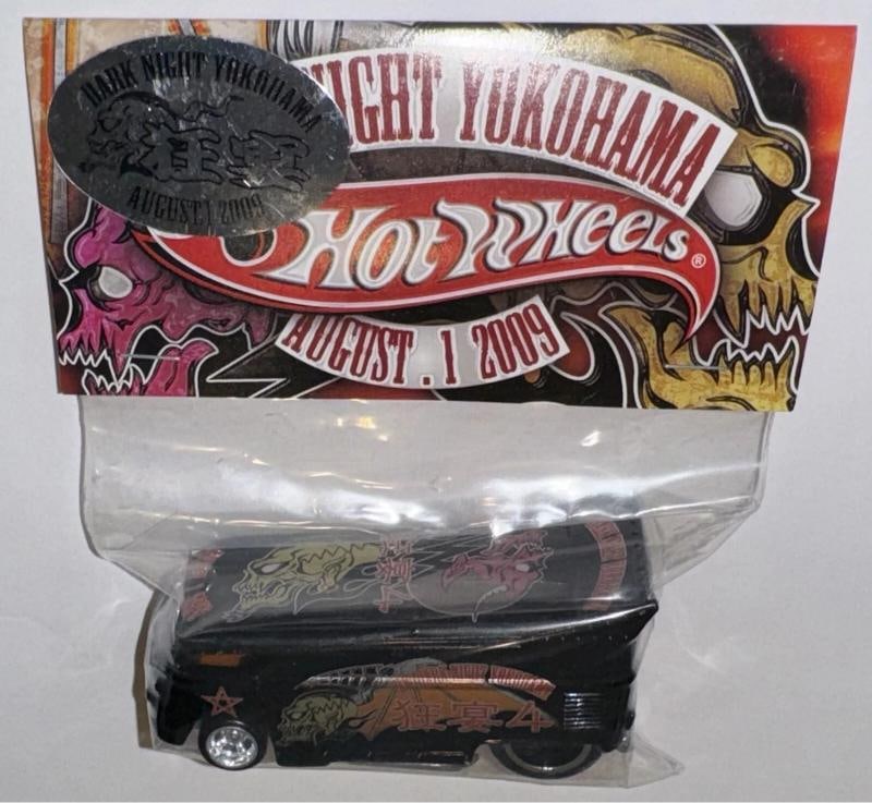 Black VW Drag BUS Hot Wheels 2009 Japan Convention - Dark Night Yokohama - 2