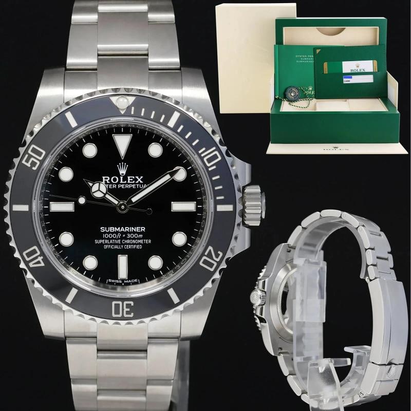 MINT 2018 PAPERS Rolex Submariner No Date 114060 LN Steel Black Ceramic Watch: Condition: Pre-owned - Excellent,Brand: Rolex,Department: Unisex Adults,Type: Wristwatch,Model: Submariner,Reference Number: 124060LN,With Original Box/Packaging: Yes,With Papers: Original,Customized: