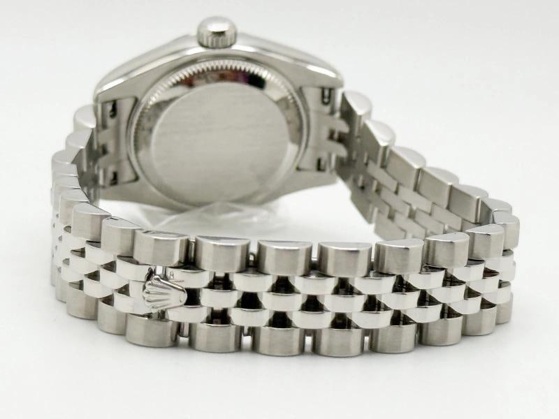 Rolex Ladies Datejust 179174 Pink Salmon Diamond Dial 18k Gold Steel Jubilee - 6