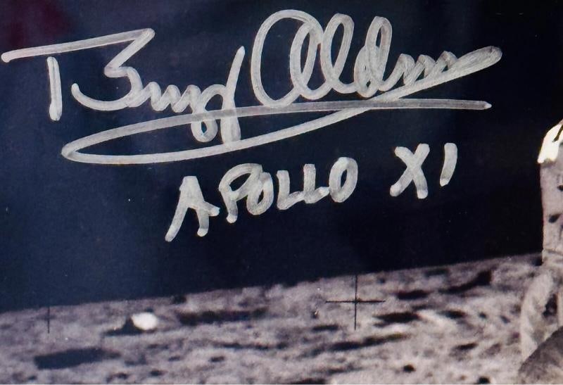 BUZZ ALDRIN Signed Autograph Slabbed 8x10 Photo NASA Apollo 11 Astronaut BAS - 2