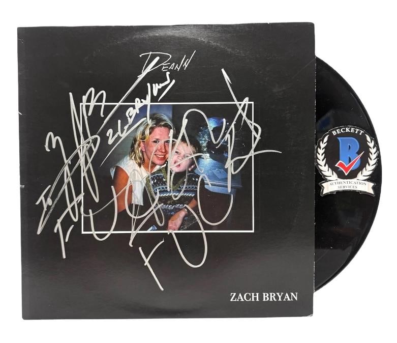 ZACH BRYAN SIGNED AUTOGRAPH DEANN VINYL LP RECORD ALBUM BAS BECKETT: Industry: Music,Signed: Yes,Autograph Authentication: Beckett,Object Type: Record,Original/Reproduction: Original,Country of Origin: United States