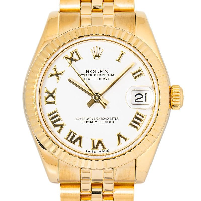 Rolex DateJust 178278 President 2005 paper 18K YG White Dial Auto Women 31mm - 2