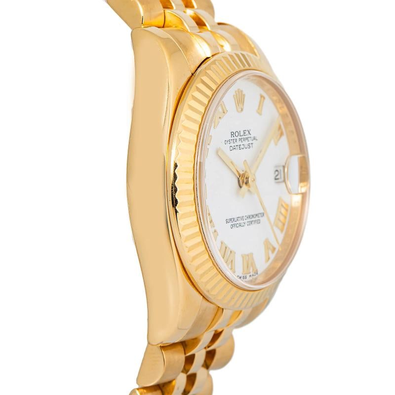 Rolex DateJust 178278 President 2005 paper 18K YG White Dial Auto Women 31mm - 4