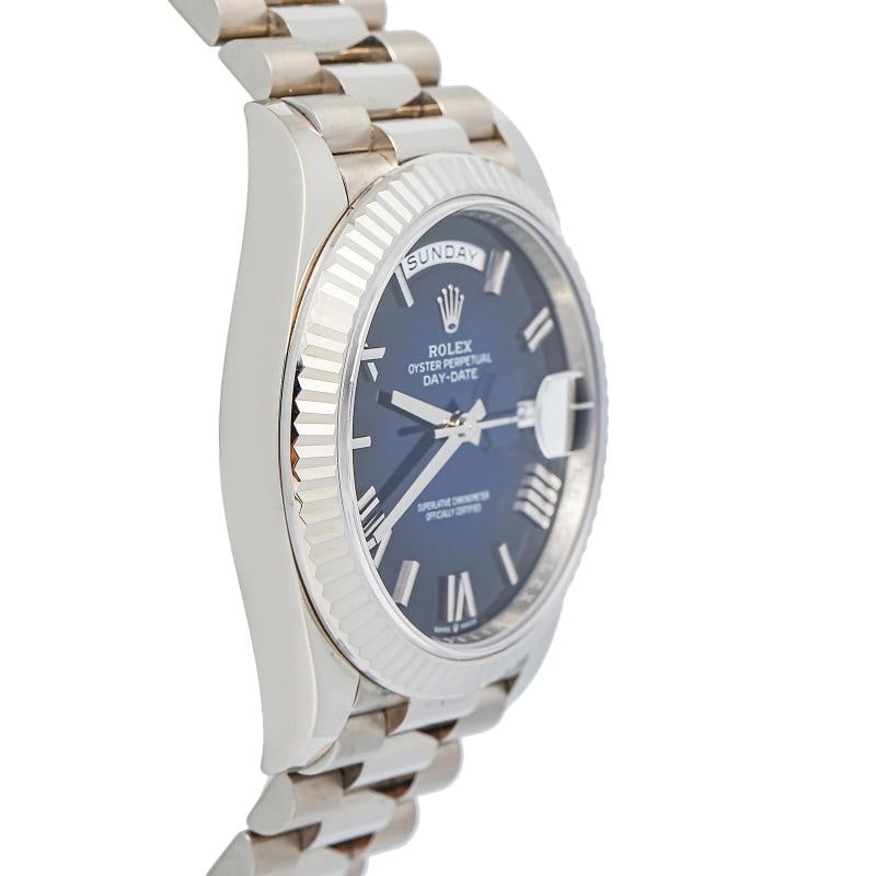 Rolex Day-Date 228239 President 2025 Complete 18k WG Blue Dial Men's Watch 40mm - 3