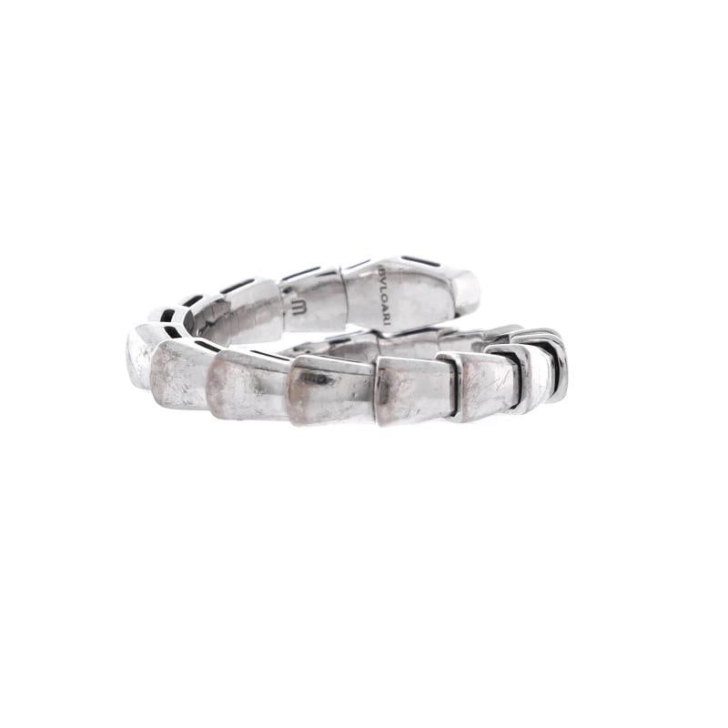 Bvlgari Serpenti Viper One-Coil Ring 18K White Gold - 3