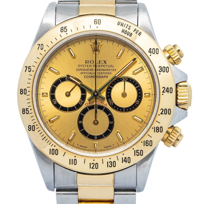 Rolex Daytona Zenith 16523 18k YG TwoTone Oyster Champagne Dial Auto Men 40mm - 2