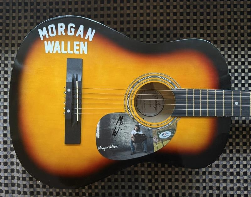 Morgan Wallen Signed Dangerous Authentic Acoustic Guitar PSA COA (1 of 3)