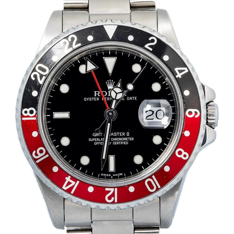 Rolex GMT-Master II Coke 16710 SS Oyster Black Dial Auto Men's Watch 40mm - 2