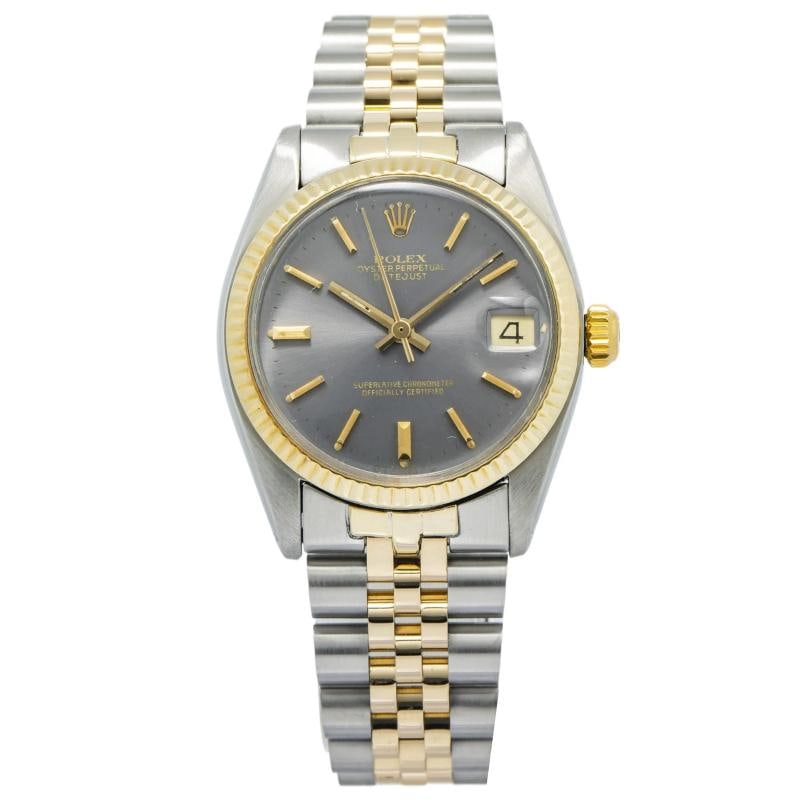 Rolex Datejust 6827 18K Yellow Gold Two Tone Rhodium Dial Auto Ladies 31mm: Condition: Pre-owned - Good: This item has been gently used but is in good condition. It might have a few signs of wear, like light scratches or tarnishing. ,Brand: Rolex,WARRANTY: 1 Year,CONDITION DE