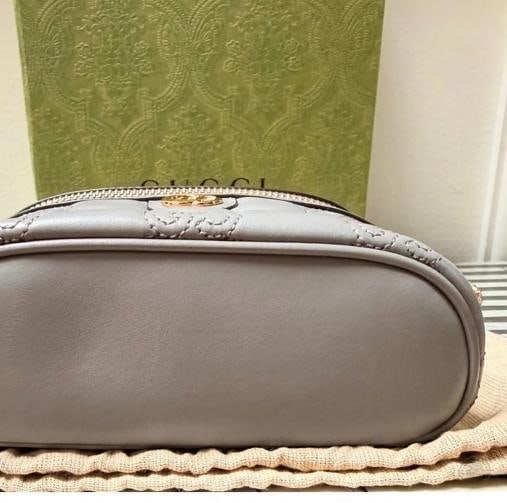 Gucci GG Marmont Mini Top Handle Shoulder Bag in Grey style# 728770 - 6