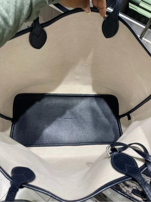 Gucci Navy GG Supreme Tote with Red/Navy Web & Matching Wristlet - 7