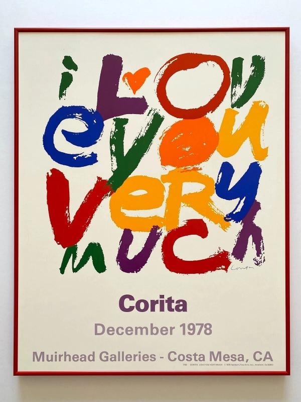 CORITA KENT RARE 1978 "I LOVE U VERY MUCH" MCM LITHO PRINT FRAMED POP ART POSTER: Condition: Used,Artist: CORITA KENT,Unit of Sale: Single-Piece Work,Size: Medium (up to 36in.),Signed: No,Color: Multi-Color,Date of Creation: 1970-1989,Title: " I Love You Very Much ",Original/Licens