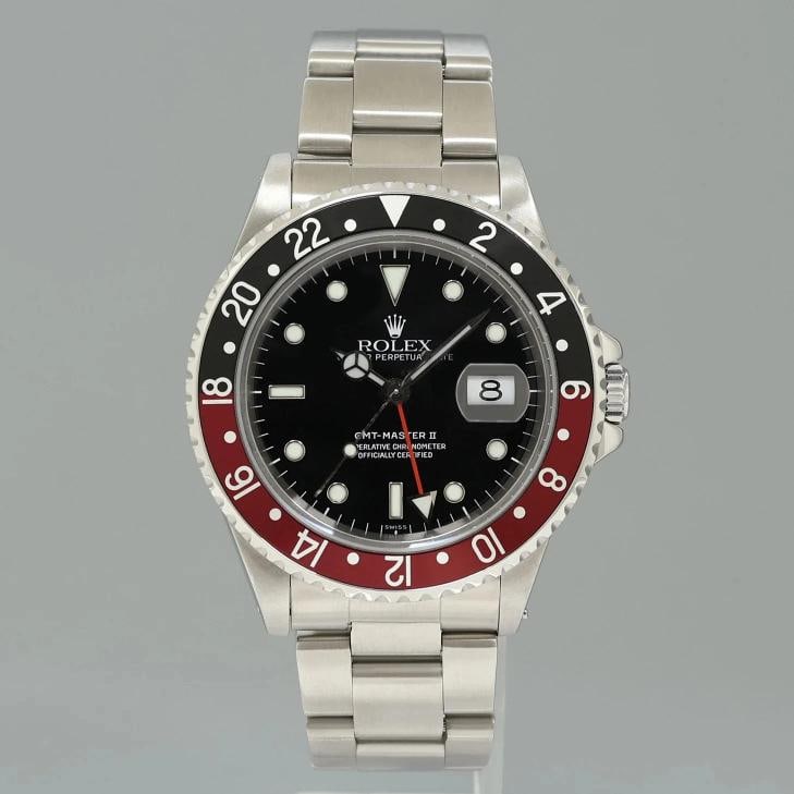 1999 Rolex GMT-Master II Coke Red Black Steel 16710 40mm Watch Box - 2