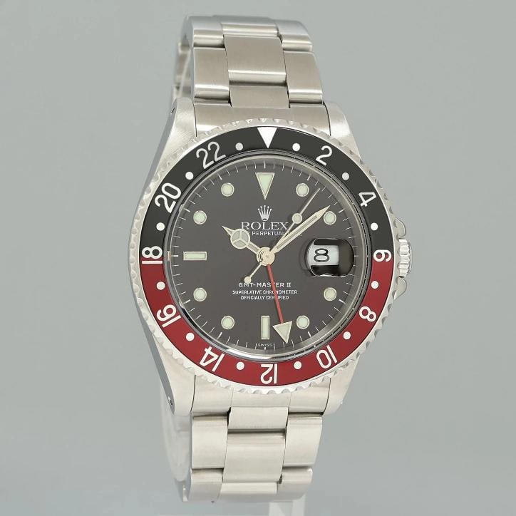 1999 Rolex GMT-Master II Coke Red Black Steel 16710 40mm Watch Box - 3