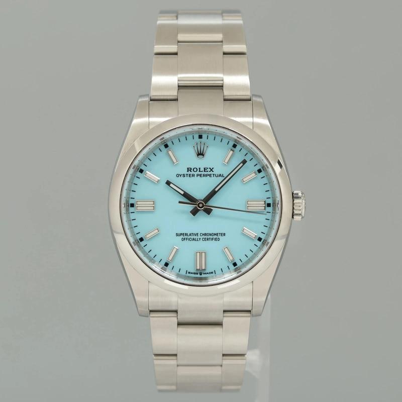 2021 NEW PAPERS Rolex Oyster 126000 Perpetual 36mm TIFFANY BLUE Watch Box - 2